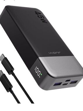 Ovi 45W Power Bank Charger in Black and Gray with LED Display